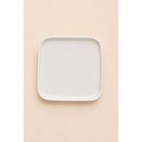 Porselen Diyarı Perla Tek Parça 22 cm Pasta / Kek / Tatlı Tabağı & Servis / Sunum Tabağı - Beyaz