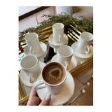 Porselen Double 6Lı Kahve Fincanı Seti Mtfk.0111