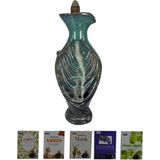 Porselen Geri Akış Tütsü Brülörü +5 Aromatik Tütsü Ca5 Yeşil - Renkli - 1 Adet