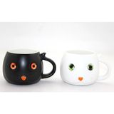 Porselen Kedili Kupa Bardak AALK2522 Aby - Renkli