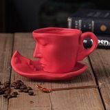 Porselen Kupa Bardak Kahve ve Çay Tabağı Kaşık Sevgiliye Hediye 10 * 15 Cm