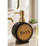 Porselen Sıvı Sabunluk 300ml Bath Siyah 48408