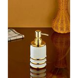Porselen Sıvı Sabunluk Gold Pompalı Dekoratif Banyo Ve Mutfak Sabun Dispenseri