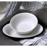 Porselen Yemek Tabağı Kütahya Çukur 19CM 6lı - Beyaz