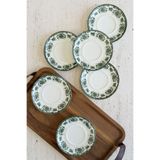 porselenden Antique green 6 kişilik 11 cm 6’lı Premium Porselen Çay Tabağı Takımı