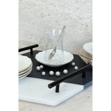 porselenden Aura Gümüş 6 kişilik 12 cm 6’lı Premium Porselen Çay Tabağı Takımı Platin İnci