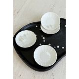 porselenden Aura Krem 4'lü 12 cm Krem Porselen Reçellik / Lokumluk Kase 4 parça