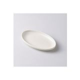 porselenden Modern 2li 25 Cm Krem Porselen Orta Boy Kayık Sunum Tabağı Servis Seti