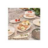 porselenden Modern 2li Krem 30 Cm Büyük Boy Kayık Günlük Sunum Tabağı Servis Seti