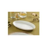 porselenden Modern Gold Altın 2li 30 Cm Porselen Büyük Boy Kayık Sunum Tabağı Servis Seti