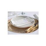 porselenden Modern Gold Krem 4 Kişilik 27 Cm Porselen Servis Tabağı Takımı