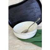 porselenden Modern Gümüş 19 cm 2'li Derin Premium Porselen Bowl Salata Kasesi Sunum Seti