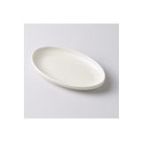 porselenden Modern Krem 20 Cm 2li Küçük Boy Kahvaltı Kayık Sunum Tabağı Sunum Servis Seti