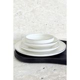 porselenden Modern Krem Platin 24 Parça 6 Kişilik Günlük Porselen Yemek Takımı Parlak Gümüş