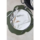 porselenden Roma 6 Kişilik 27 Cm Servis Tabağı Takımı Günlük Çıkmayan Solmayan Desen Garantili Çiçek Desen