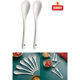 Porselene Beyaz Yemek Baharat Kaşığı Bal Şeker Reçel Servis Kullanımı Kaşık