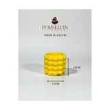 Porselian Dekoratif Beton Bubble (Puf) Vazo & Saksı 13x13 cm