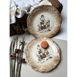 Porser Fulya Ella 22 CM 6 Kişilik 6 Parça Pasta Takımı