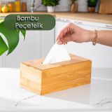 Porsima 0006 Bambu Peçetelik Ahşap Dekoratif Peçetelik