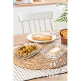 Porsima 0126 Maral 2'Li Cam Kahvaltılık Tabak Seti 18 X 11,5 Cm
