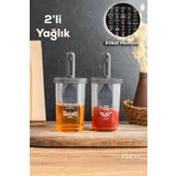 Porsima 0520 2'li Silikon Fırçalı Yağlık Yağdanlık 350 Cc Antrasi