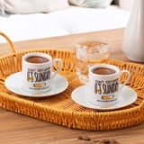 Porsima 08 Porselen 12 Parça Türk Kahve Fincan Takımı 90 ml