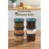 Porsima 100 Pro 6Lı Sızdırmaz Yiyecek Erzak Saklama Kabı Seti - 500Ml