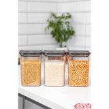 Porsima 101 3lü Sızdırmaz Yiyecek Erzak Saklama Kabı Seti - 1100ML Şeffaf - 3 lü