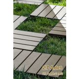 Porsima 1177 27li Bahçe Balkon Teras Zemin Paspası Banyo Paspası Dış Mekan Yer Karosu Latte-3m