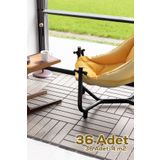 Porsima 1177 36 Li Bahçe Balkon Teras Zemin Paspası Banyo Paspası Dış Mekan Yer Karosu Latte-3 M2