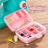 Porsima 1192-2 Premium 12 Bölmeli Çok Amaçlı Organizer Saklama Kabı Pembe