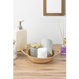 Porsima 15289 Çok Amaçlı Yuvarlak Dekoratif Hasır Sepet Düzenleyici Organizer Ekmeklik