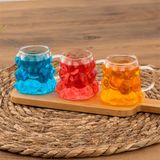 Porsima 153 Isıya Dayanıklı Borosilikat Boncuk Şekilli Cam Bardak Kahve Ve Sunum Bardağı Üzüm Bardak 3 Parça 90ml