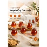 Porsima 15528 Keyfi Ala 6 Lı Borosilikat Çay Bardağı