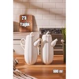 Porsima 17019 2li Pumpkin Porselen Çok Amaçlı Sunum ve Servis Yağdanlığı Yağlık Sirkelik Yağdanlık - 2 li