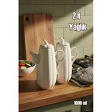 Porsima 17020 2li Pumpkin Porselen Çok Amaçlı Sunum ve Servis Yağdanlığı Yağlık Sirkelik Yağdanlık