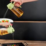 Porsima 2 li Çok Amaçlı Cam Sprey Şişe -Yağdanlık Limon Sirke Sos Püskürtücü, Sızdırmaz Yağdanlık (Yeşil)