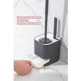 Porsima 2027 Su Akıtmayan Yapışkanlı Banyo Lavabo Wc Temizleme Fırçası- 2li Tuvalet Fırçası-beyaz