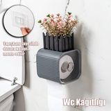 Porsima 2042 Yapışkanlı Banyo Tuvalet Kağıtlığı Wc Peçetelik Kağıtlık Tutucu Tuvalet Kağıdı Organizeri