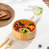 Porsima 2074 Küçük Boy Doğal Bambu Salata Kasesi 18CM - Ahşap