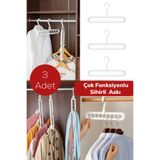 Porsima 3 Adet Çok Fonksiyonlu Dolap Içi Düzenleyici Organizer Sihirli Askı Tişört Gömlek Elbise Askısı