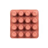 Porsima 30042 Silikon 16lı Muffin kalıbı Çiçek kek kalıbı kalıbı Kiremit 25 * 25cm