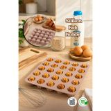 Porsima 30044-1 Silikon 25LI Muffin Kalıbı Çiçek Kek Kalıbı Kalıbı Krem 24*24CM