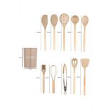 Porsima 3164 Bambu Silikon 11 Parça Servis Takımı Seti Kapicino Çok Renkli