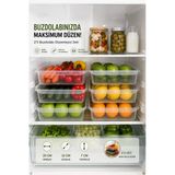 Porsima 3183 2'li Şeffaf Buzdolabı Içi Düzenleyici Organizer Seti 4 Lt – 20X32X7 cm