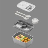 Porsima 3194 Vakumlu Kendinden Kaşık Çatallı Sosluklu Bölmeli Beslenme Çantası- 2 Katlı Lunch Box-Sefer Tası