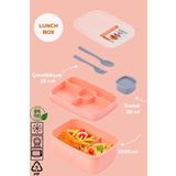 Porsima 3199 Vakumlu Kendinden Kaşık Çatallı Sosluklu Bölmeli Beslenme Çantası-2 Katlı Lunch Box-Sefer Tası