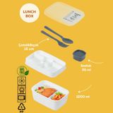 Porsima 3200 Sosluklu 2 Katlı Beslenme Çantası Lunch Box Beyaz
