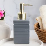 Porsima 3206 Seramik Sıvı Sabunluk - Tezgah Üstü Banyo Mutfak Lavabo Sabunluğu - 275 Cc Antrasit