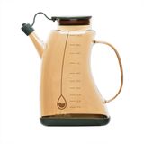 Porsima 3855 Şeffaf Borosilikat Cam Zeytinyağ Şişesi - Yağlık ve Sirkelik Yeşil 1lt